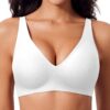 Ganado push-up soutien-gorge femme Col en V sans coutures doux et confortable