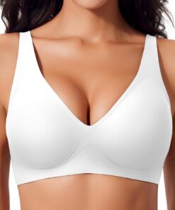 Ganado push-up soutien-gorge femme Col en V sans coutures doux et confortable
