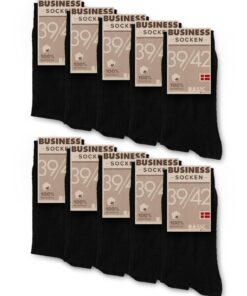 Chaussettes Basic Treasure Lot de 10 paires 100% coton homme noir working life OEKO-TEX