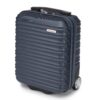 Valise de Voyage Rigide à 4 Roulettes Pivotantes Poignée Télescopique Taille XS ABS Bleu Foncé