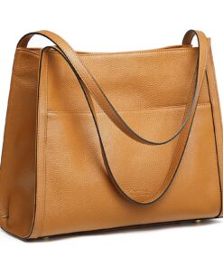 Kattee Sac en Cuir Véritable pour Femme, Sac à Main Durable pour le Travail et les Courses Kattee Sac Fourre-tout en C