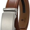 Ceinture DOOPAI en cuir pour hommes ajustable avec boucle en métal pour un look élégant tout au long de la journée - Gra