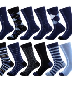 Chaussettes en coton peigné WeciBor sans coutures pour hommes 12 paires - confort et respirabilité