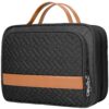 IDEATECH Grande Trousse de Toilette Voyage Noir - Imperméable & Suspendable pour Femme et Homme, Trousse Maquillage