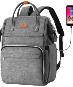 Sac à Dos Femme Ordinateur Portable 15,6 Pouces avec Port USB & Poche RFID - Sac Multifonction pour Travail, École, Voya