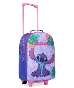 Valise Enfant Disney Stitch | Valise Souple Pliable | Bagages Enfant Voyage (Bleu Stitch) Valise Enfant Fille Disney M