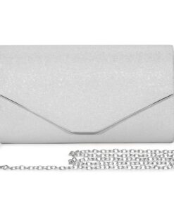 BAIGIO Pochette élégante pour femme, sac de soirée et sac de mariage, chaîne amovible, parfait pour fête et soirée forme