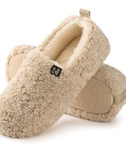 RockDove Chausson à Dos Fermé en Fausse Fourrure Puff-Ease pour Femme Hiver Chaude et Confortable Taille US 7