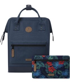 Sac à Dos Cabaïa Reykjavik pour Homme et Femme - Bleu - 18L - Déperlant - Compartiment Ordinateur Portable 13" - 2 Poche