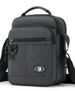SPAHER Sacoche Homme Bandouliere Sac Porté Epaule Imperméable Gris