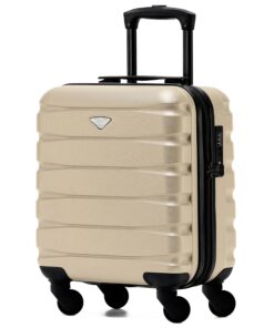 Valise de cabine Flight Knight Légère à 4 Roues en ABS Rigide Approuvée par Lufthansa, Air France et Ryanair - 45x36x20c