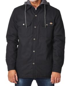 Dickies Doublure Écoutette Veste Duck Shirt avec Hydroshield - Noir - XL pour Homme - Vêtements Outdoor et Travaux Utili