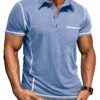 LAOARA Polo Homme Été Golf Sport Regular Fit Manches Courtes T-Shirt Homme Casual M-3XL