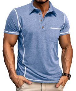 LAOARA Polo Homme Été Golf Sport Regular Fit Manches Courtes T-Shirt Homme Casual M-3XL