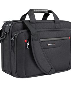VANKEAN Sacoche pour ordinateur portable 17.3 Pouces Imperméable Sac de messager expansible déperlant pour voyage affair