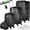 TecTake Set de Valises Voyage Grande et Petite Valise Cabine Avec Roulettes Pivotantes 360° Pour Voyageurs Économes en E