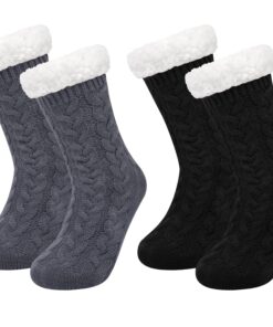 Chaussettes Femme Antidérapantes Chaudes Hiver pour Femmes Anti-glissant et Chauffantes Hiver