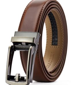Ceinture à Cliquet Réglable Micro Ajustable en Cuir 1 1/4" - Ceinture pour Homme pour Costume - Ceinture Élégante pour O