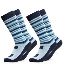 Occulto CHAUSSETTES de SKI pour ENFANTS (2 Paires) - THÈRMIQUES, REMBOURRÉES et REMPLIES D'AIR pour GARCONS et FEMES - H