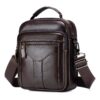 BAIGIO Sac à Bandoulière Homme Cuir Veritable Multifonctionnel pour Travail et Voyage Vintage