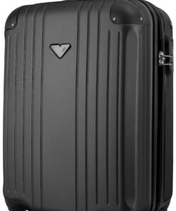VIDA Valise Rigide VR610B Doublons Roues Qualité/Prix Noir Petite 40L 54x34x20cm 2,3kg