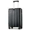 Valise de cabine Hanke 24 Inch Checkée Noir Profond Coque Rigide Polycarbonate Roulante