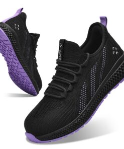 Chaussures de Sécurité SPIEZ pour Femmes, Légères et Antidérapantes, Taille EU 35-41 - Noir-Violet
