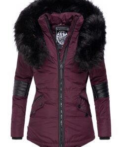 Veste d'hiver Navahoo Nirvana Dame Capuche Fausse Fourrure Noire XS-XXL