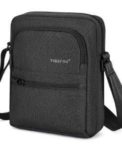 BAIGIO Sac à Bandoulière en Cavas pour Hommes - Vintage en Nylon Vrai, Petit Sac à Bandoulier classique pour Affaires -