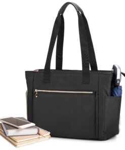 CURMIO Sac pour Professeur Femme, Sac de Travail avec Compartiment Ordinateur et Pochette Rembourrée, Sac Fourre-Tout No