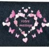 Syl'la Porte Carte en Cuir Noir Coeur Personnalisé pour Cadeau des Mères