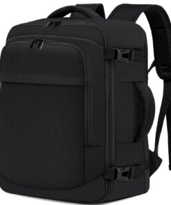ENZOSUM Sac à Dos Bagage Cabine pour Ryanair Wizzair 40x30x20 24L Bagage à Main Homme Femme Sac Ordinateur Noir