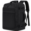 Sac à main ENZOSUM 40x30x20 pour Voyage et Avion - Homme Femme - Noir | 24L Bagage Ryanair Wizzair