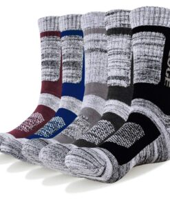 YUEDGE Chaussettes de Sport Respirantes Amortissantes Évacuation Humidité Haute Performance Homme Randonnée Trekking Alp