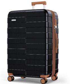 Valise Rigides Grande Taille 75cm Vipbox Premium Durableavec Serrure TSA 4 Roues Noir