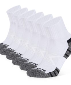 Chaussettes de Sport CloseMATE Homme Femme Respirantes Antidérapantes 6 Paires pour Running Travail Noir Blanc Gris