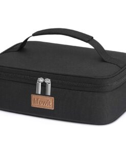 Lifewit 4L Sac Isotherme Repas Petit Thermique Lunch Box Noir Recycled Hommes Femmes Pique-nique Travail École
