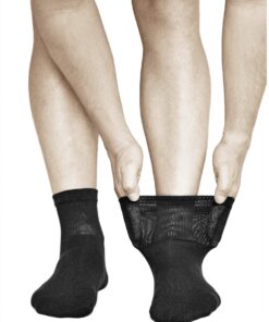 Vitsocks Chaussettes confort Homme pour pieds sensibles (3 PAIRES) bord doux semelle rembourrée coton respirant