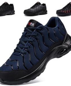 Chaussures de Sécurité LARNMERN Hommes Femmes Anti-Perforation Embout en Acier Confortable Taile 35-51EU