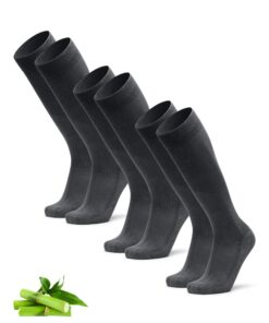 Chaussettes Montantes en Fibre de Bambou OEKO-TEX STANDARD 100, Douces, Taille Adulte Homme Femme, 3 Paires