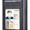 Portefeuille Homme Protection RFID Design Minimaliste Weave Noir