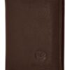 Portefeuille Lars en cuir marron foncé, classique et robuste.