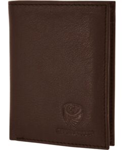 Portefeuille Lars en cuir marron foncé, classique et robuste.