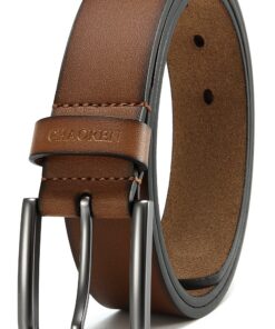 CHAOREN Ceinture Homme Noir Marron 35mm pour Jeans Cuir Souple Meilleure Ajustement
