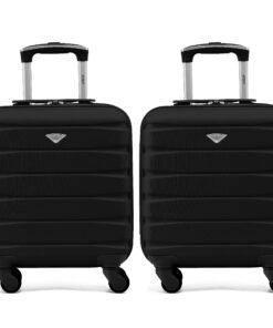 Case de Bagages Flight Knight Lot de 2, Rigide en ABS, 4 Roues, Compatible avec Plus de 100 Compagnies Aériennes Y Compr