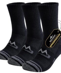 Chaussettes Randonnée Homme Niorasen, Respirantes et Rembourrées OEKO-TEX, Anti Ampoule Trekking Running, 3 Paires