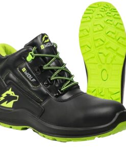 BWOLF Spyke S3 Chaussures de Sécurité Hommes Noir/Vert - Protection S3 Impermeable 4x4 Grip