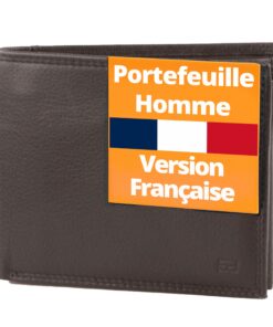 Garzini Portefeuille Homme Cuir Porte Carte RFID Protection Marron