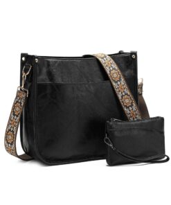 VINBAGGE Sac à Bandoulière Femme Multifonctionnel Amovible Bandoulière en Cuir PUFourre-Tout Set