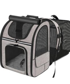 Sac À Dos Extensible pour Chat | Pliable Respirant Extensible pour Animaux De Compagnie | Camping et Randonnée